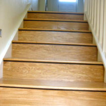 Solid Oak Stairs with a Wenge Inlay and a Non-Slip Matt Lacquer